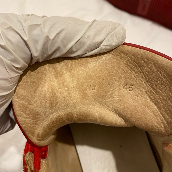 Maison Margiela Mens Red High Top Sneakers - Picture 3 of 11